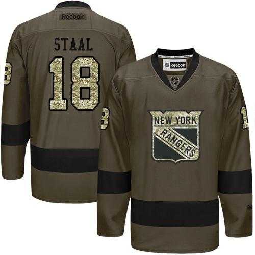 Glued New York Rangers #18 Marc Staal Green Salute to Service NHL Jersey,We sell and wholesale Glued New York Rangers #18 Marc Staal Green Salute to Service NHL Jersey on line form chian!